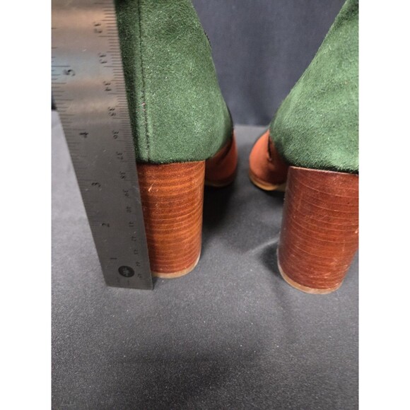 MUSSE & CLOUD Miracle SPAIN 7.5 / 38 Cue Patchwork Suede Zip Heel Ankle Boots - Picture 5 of 7